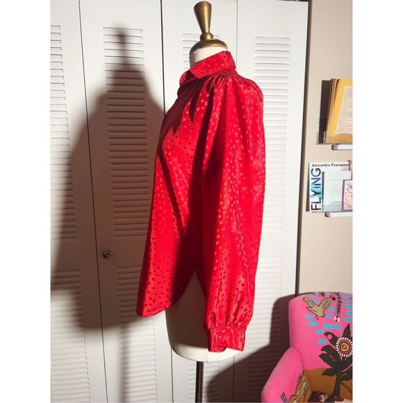 All Hours | Women’s | Blouse | XS | Abstract Patterned Vintage Button Down Top - Picture 3 of 5